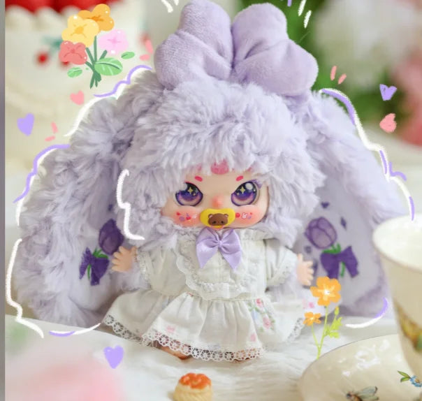 JIIMO Sweet Sleep Manor Princess plush keychain blind box pendant, soft collectible figure with cute holiday design
