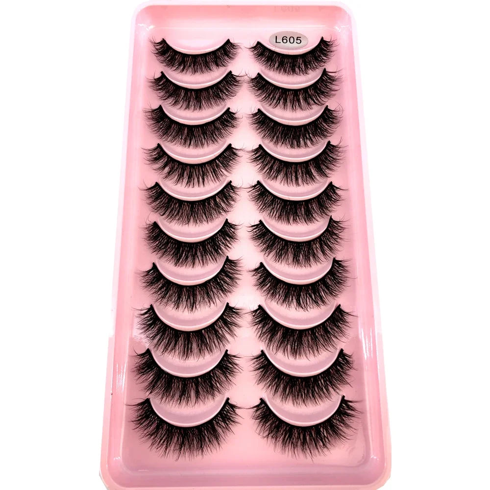 3D faux mink hair false eyelashes, 10 pairs of fluffy HSF Marketplace lashes