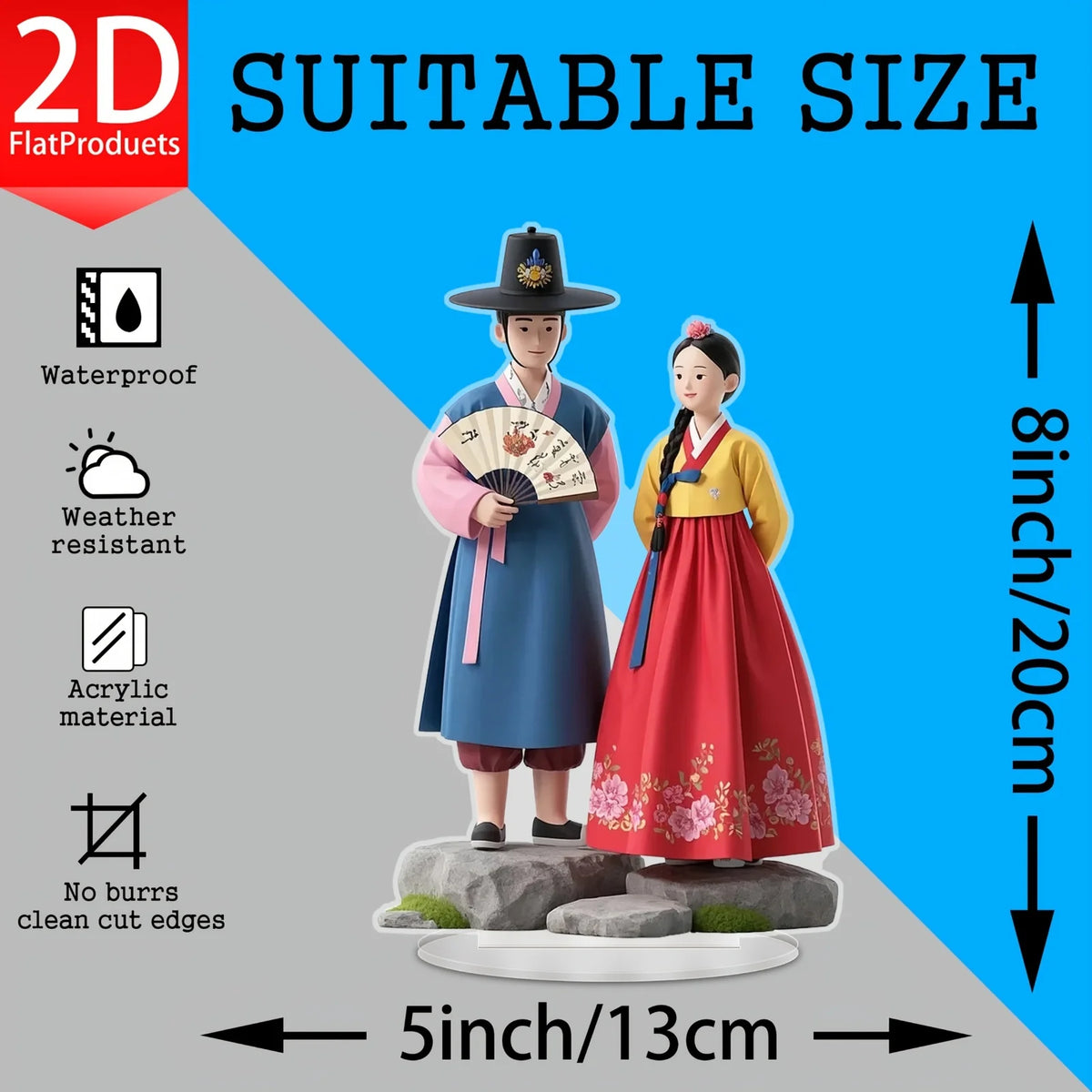 K-drama character acrylic figure in traditional hanbok, 13.5cm K-Culture merch by HSF Marketplace