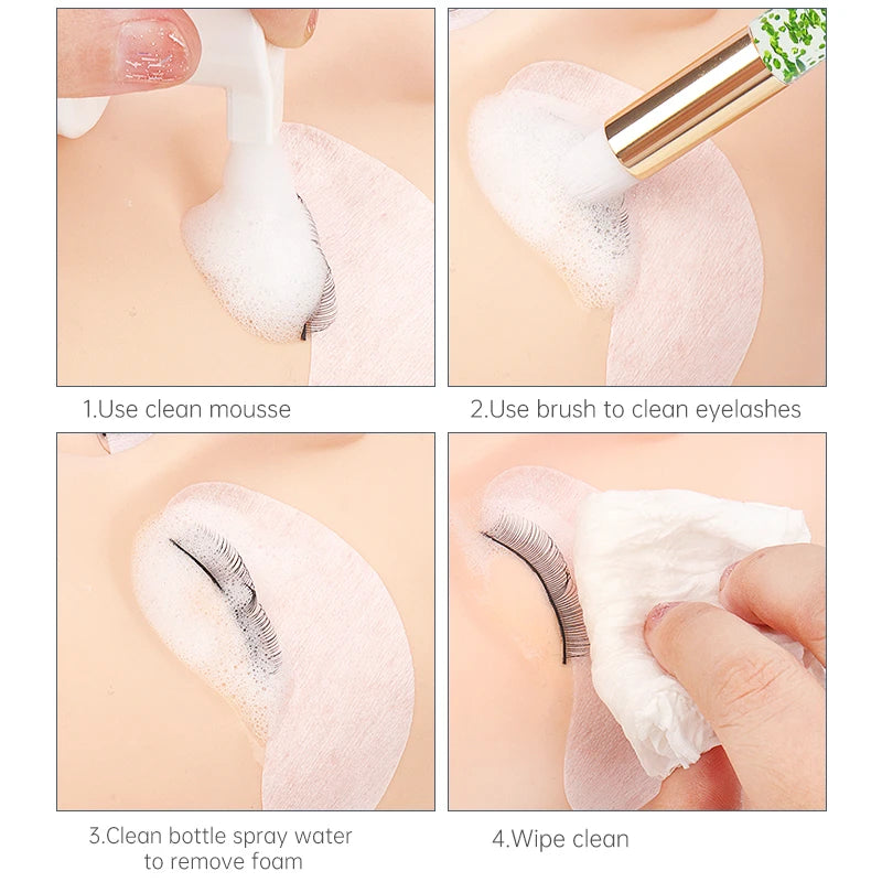 Set of 20 crystal eyelash cleaning brushes by HSF Marketplace, used for eyelash extension maintenance and makeup removal.