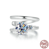 925 sterling silver moissanite earrings for non-pierced ears, HSF Marketplace jewelry