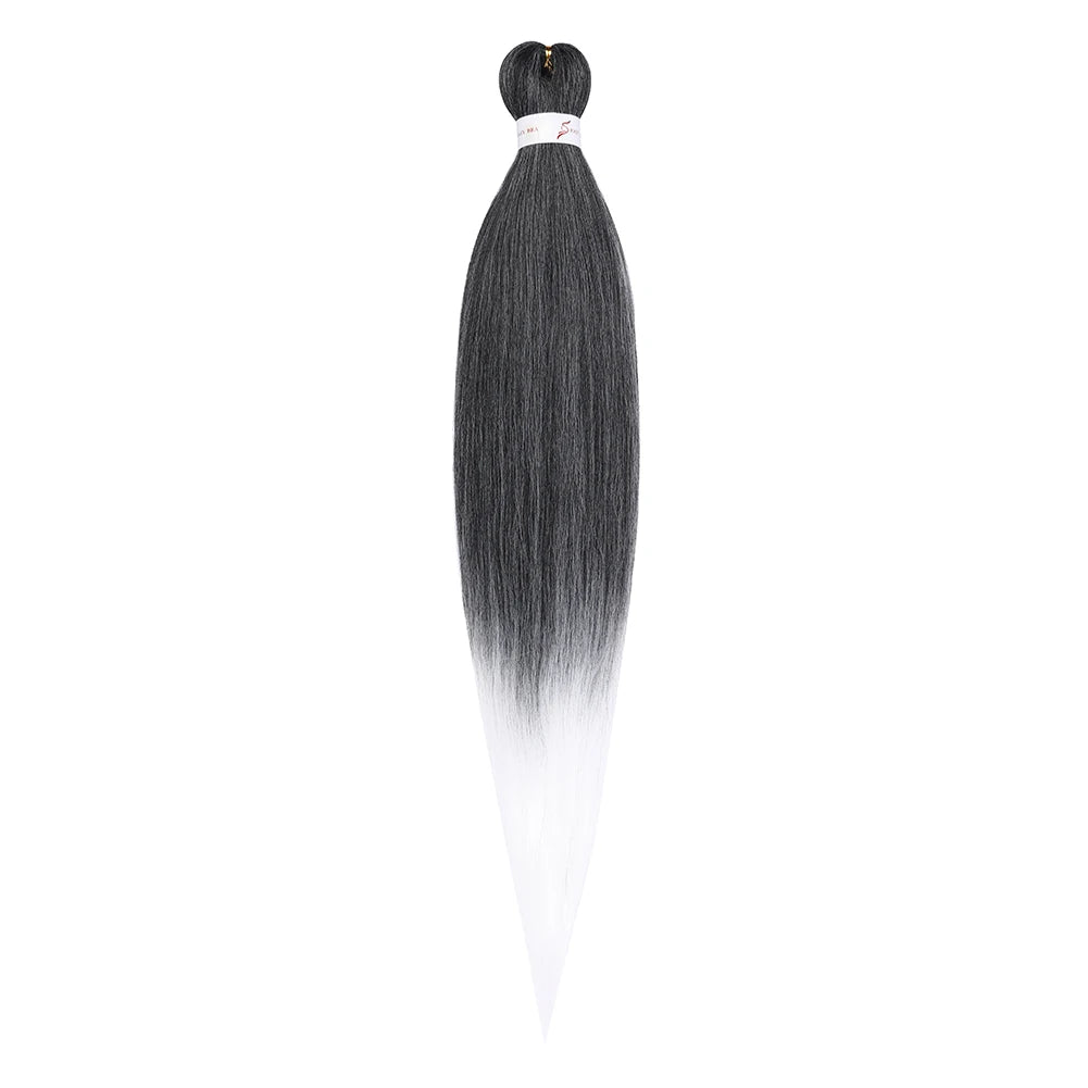 Pre-stretched Braids Hair Professional Itch Free Hot Water Setting Synthetic Fiber Ombre Yaki Texture Braid Hair Extensions