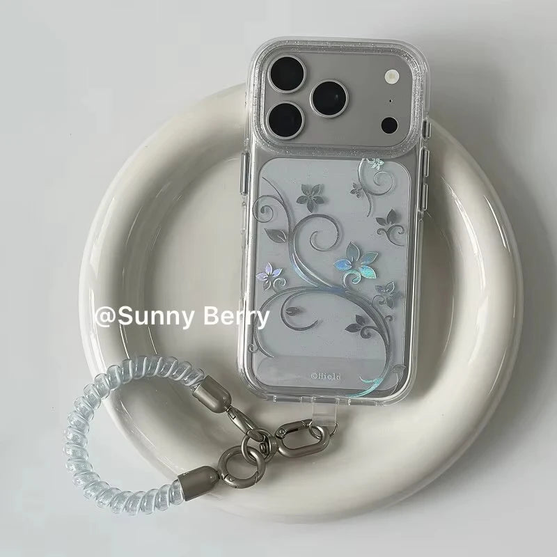 Flower vine Y2K glitter phone case for iPhone models by HSF Marketplace