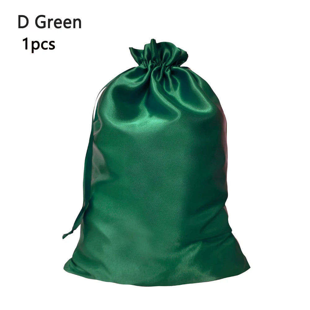 1/5pcs Satin Bags for Packaging Hair Extensions, Bundles, Wigs Soft Silk Pouches With Drawstring for Hair Tools Storage Bags