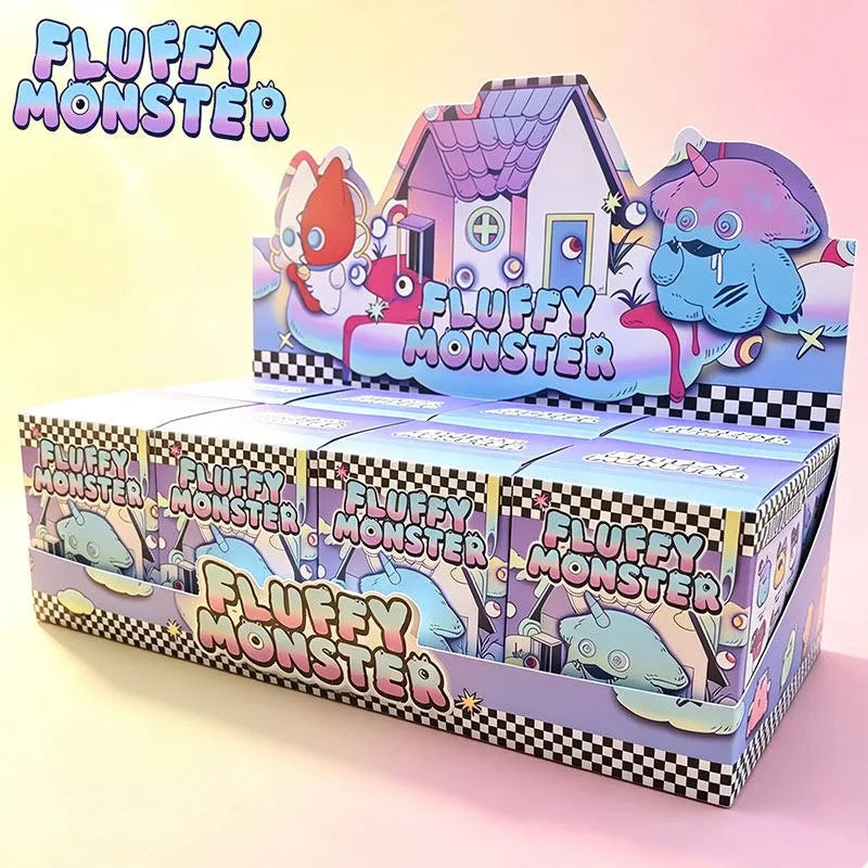 Cartoon FLUFFY MONSTER blind box plush toy, velvet anime figure collectible by HSF Marketplace