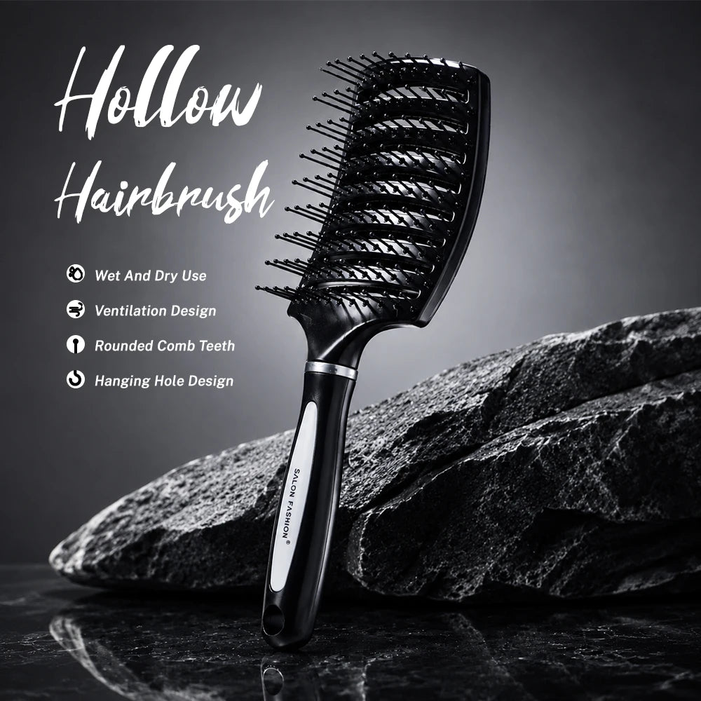 Hair Brush Hair Comb Detangling Hair Brush Bristle&Nylon Women Wet Massage Comb Curly Hairdressing Salon Styling Tools