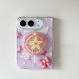 Korean cute pink bowknot folding phone case for iPhone Duo by HSF Marketplace