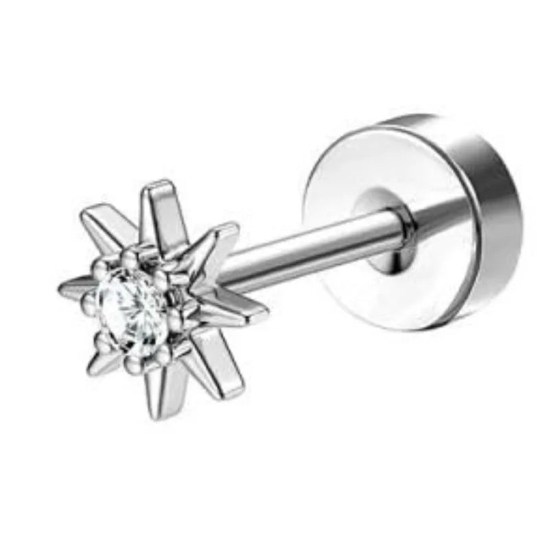 Bobisty surgical stainless steel flat back hoop earrings for women with dainty cartilage studs