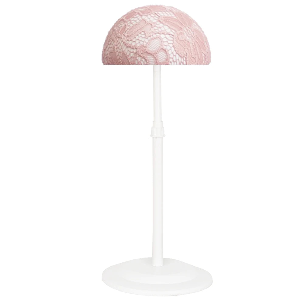 1PC Wig Stand Adjustable Height Portable Wig Holder Stands Non-Slip Wig Head Holders Sturdy Plastic Wig Head Stand