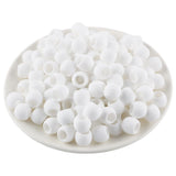 20Pcs 7.9x14mm Big Hole Silicone Beads Hair Positioning Beads for DIY Bracelet Jewelry & Hair Braiding Supplies