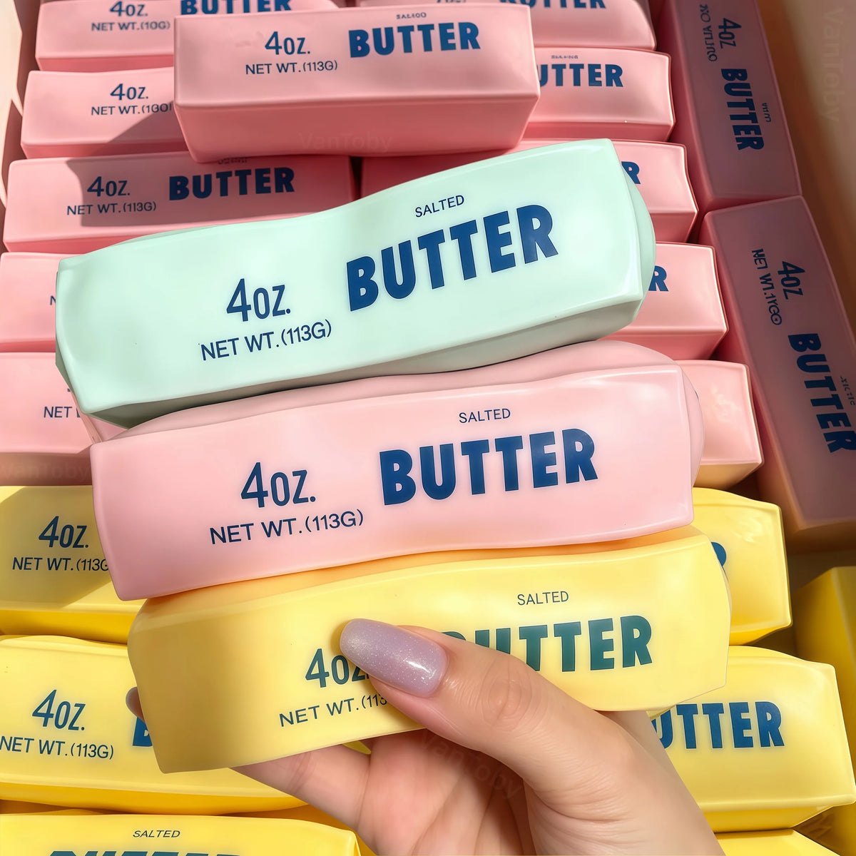 Building Block Filled Butter Stick Stress Relief Toy, Non Elastic Squeeze Toy, Shapeable Squeeze Toy, Sensory Stress Relief Toy