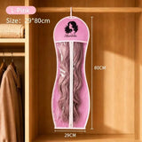Transparent PEVA wig storage bag with zipper closure by HSF Marketplace