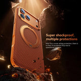 Kevlar case for iPhone 18 Pro Max with magnetic stand and protective design