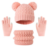 Children's winter hat, scarf, and glove set with snowflake design by HSF Marketplace