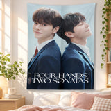 Four Hands Two Sonatas Kdrama tapestry, K-Culture wall decor by HSF Marketplace