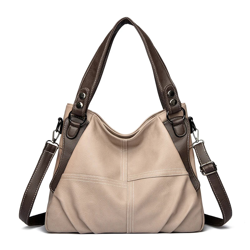 Genuine Soft Leather Handbags for Women Vintage Shoulder Tote Bag Luxury Designer Ladies Large Capacity Purse Bags Sac A Main