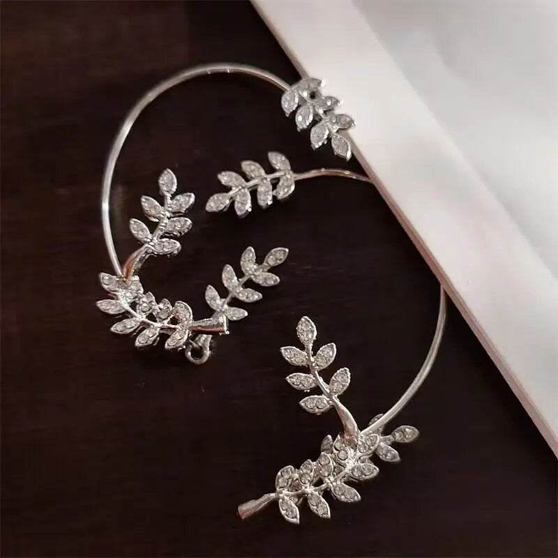 Luxury crystal tassel clip earrings for women, featuring a sparkling design and dangling crystal accents