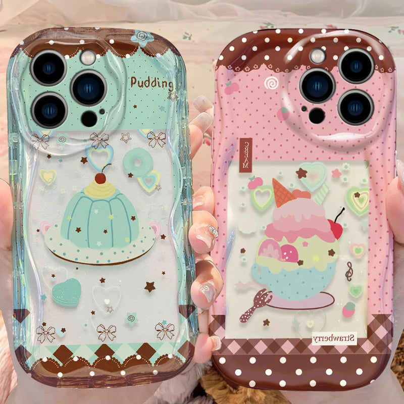 Mint green polka dot soft silicone iPhone case by HSF Marketplace