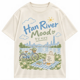 Vintage Korean aesthetic graphic T-shirt for men and women, K-culture merch by HSF Marketplace