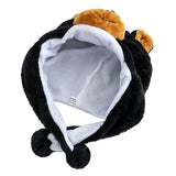 Women's HSF Marketplace plush 3D animal style winter hat with playful decorative design for couples and families