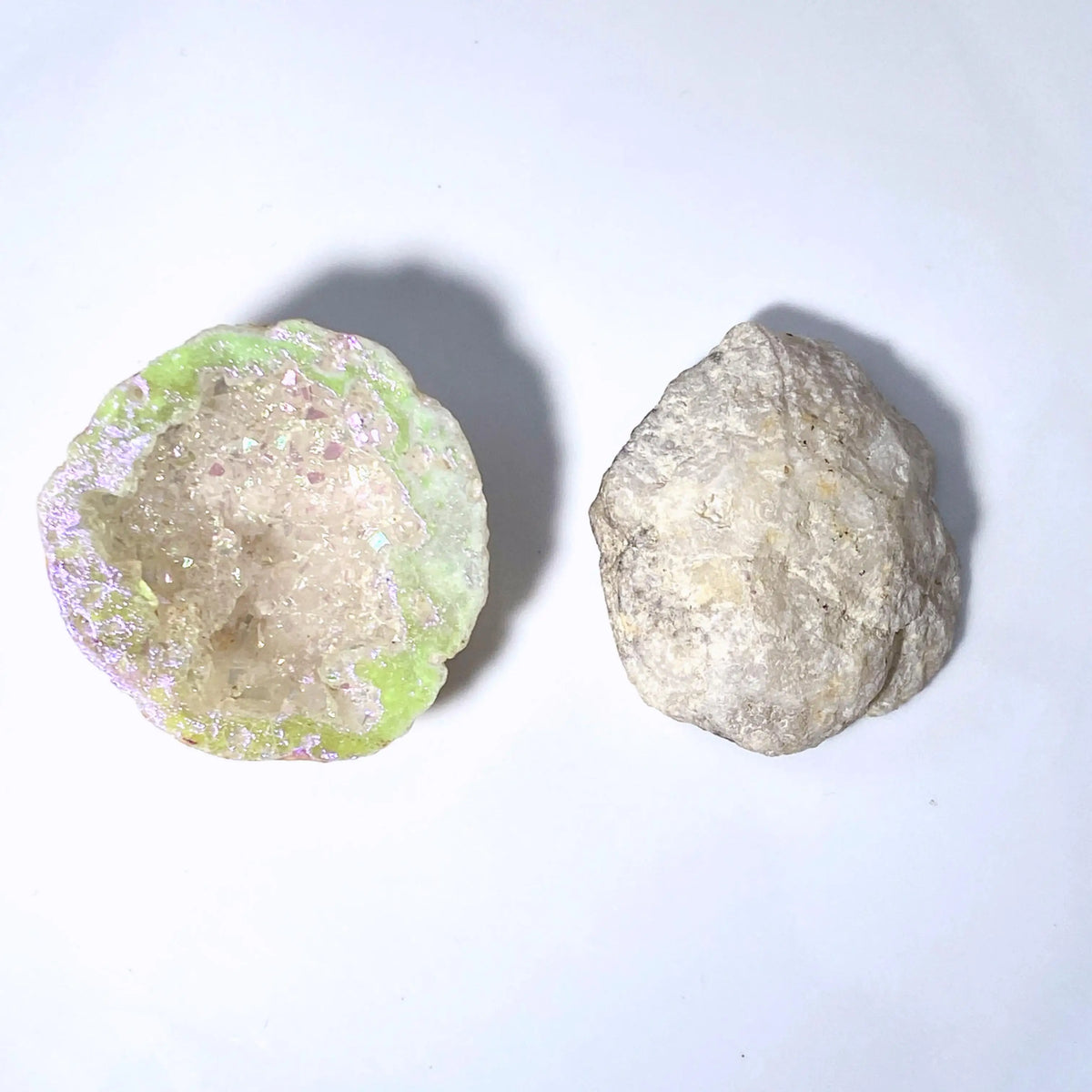 Natural white agate raw stone crystal by HSF Marketplace for healing and decor