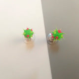 HSF Marketplace colorful silicone ball stud earrings in Japanese Korean style with 32 playful patterns for girls and teens