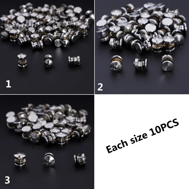 Professional hairdressing scissors metal screws and gaskets for assembly, in multiple sizes, by HSF Marketplace.