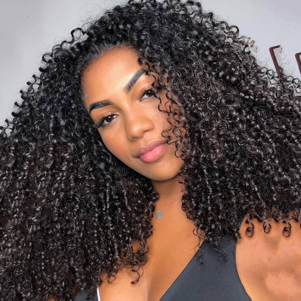Bouncy Burmese Pixie Curly Human Hair Bundles with Closure Frontal 20A  Closure And Bundles  Burmese Virgin Hair Extensions