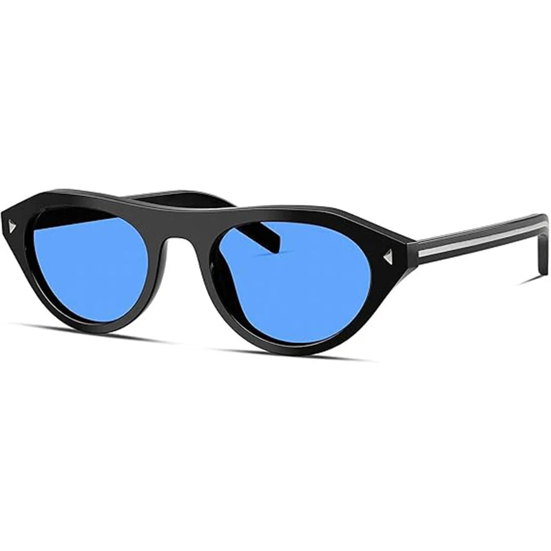 Retro small oval sunglasses for women and men by HSF Marketplace, featuring chic cat eye design and narrow sun glasses style.