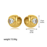 1Pc Minimalist Paved Zircon Double Layer Clip Earrings No Piercing Cartilage Ear Cuff Gold Plated Party Fashion Jewelry Gift