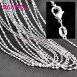 925 sterling silver charm link chain necklace 10-piece set by HSF Marketplace