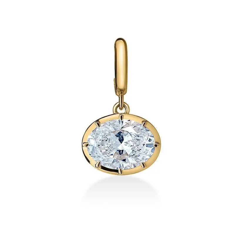 Elegant HSF geometric zircon pendant necklace for women, delicate jewelry for daily wear