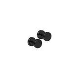 Black stainless steel stud earrings set for men and women by HSF Marketplace
