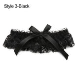 Women’s lace bow garter belt thigh ring with bowknot detail for bridal lingerie and cosplay costumes