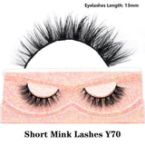 3D real mink false eyelashes with fluffy, wispy short clusters by HSF Marketplace