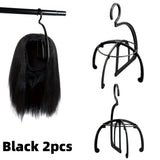 1/4pcs Plastic Wig Hanger Stand Hat Folding Rack Holder Black Pink Portable Styling & Organizing Wigs Storage Rack Display Tools