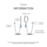 925 sterling silver hoop earrings with night sky gemstones by HSF Marketplace