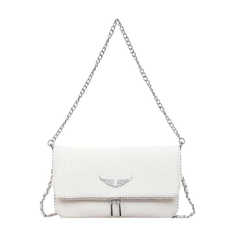 Small square crossbody bag for women by HSF Marketplace with retro chain design
