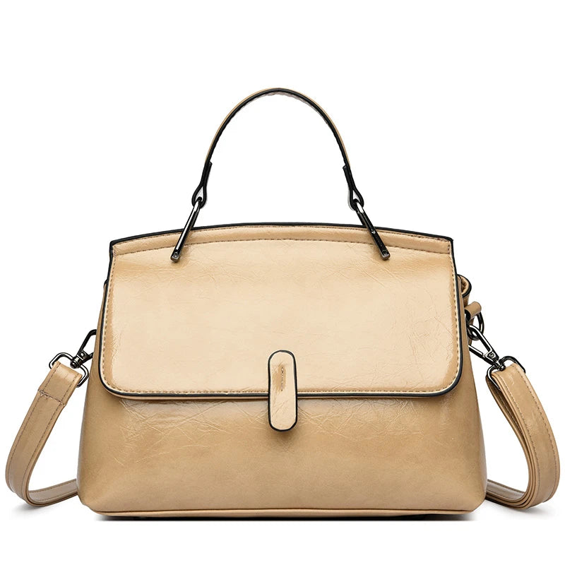 Elegant small leather handbag for women, HSF Marketplace shoulder bag with crossbody style and high-quality craftsmanship.