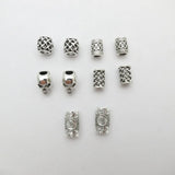 Skull helmet Viking beads for hair braids and dreadlocks, 10-piece set by HSF Marketplace