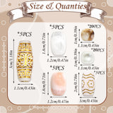60-piece vintage barrel hair beads set for stylish hair cuffs by HSF Marketplace