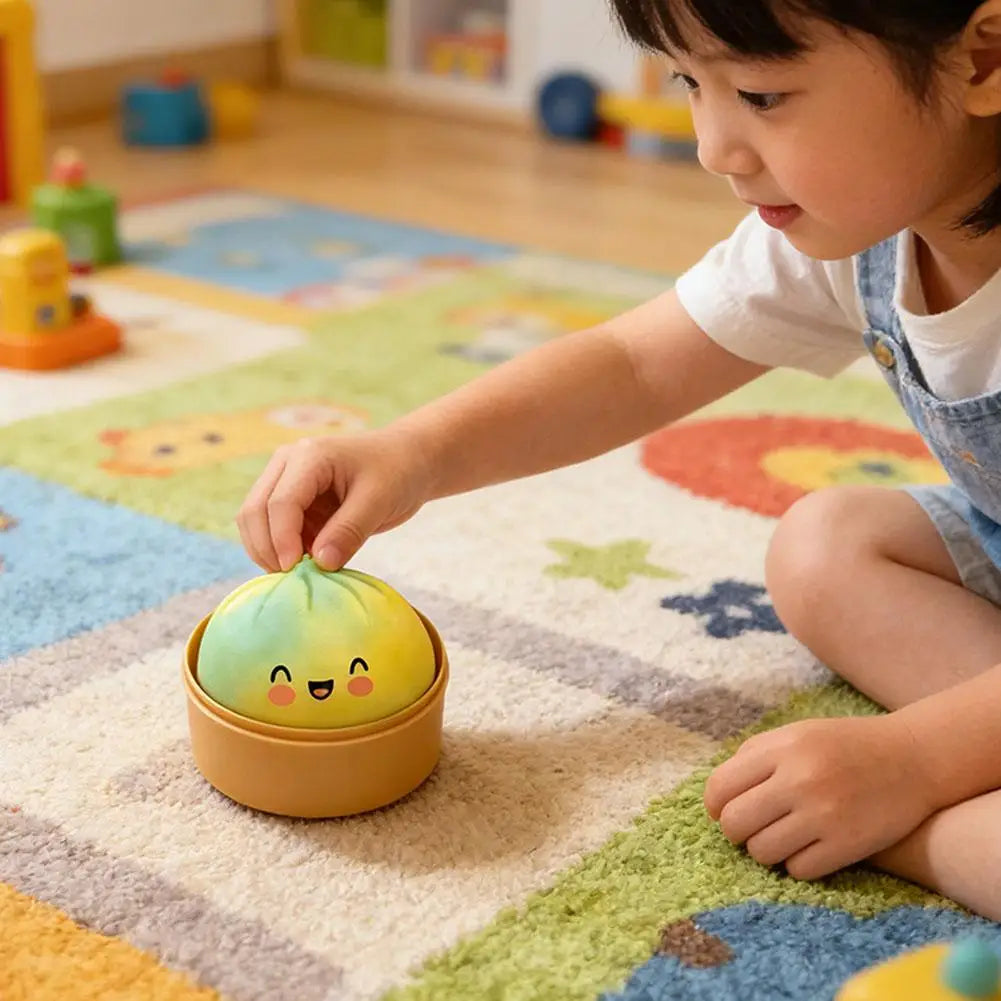Cute Crystal Steamer Dumpling Bun Slow Rising Squishy Stress Ball Pinch Simulation Steamed Bread Fidget squeeze Toy Relax Gift