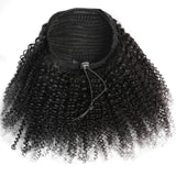 Brazilian Remy human hair afro kinky curly drawstring ponytail clip-in extension by HSF Marketplace