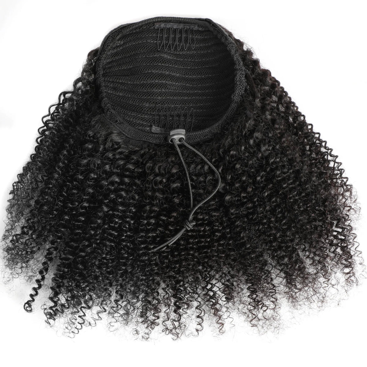 Brazilian Remy human hair afro kinky curly drawstring ponytail clip-in extension by HSF Marketplace