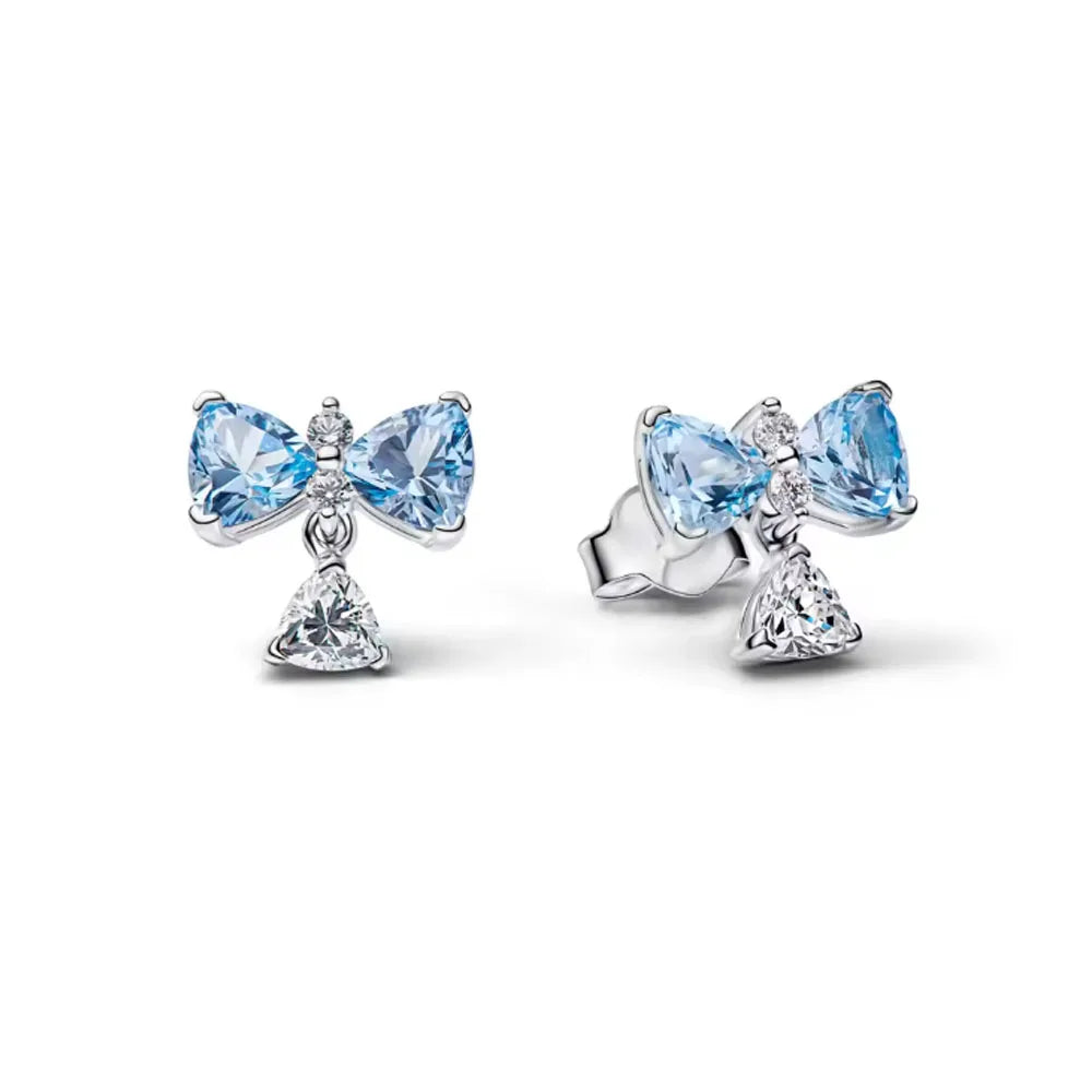 925 silver butterfly square heart-shaped earrings by HSF Marketplace for women's jewelry gifts
