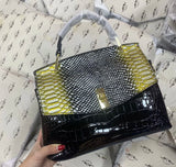 Luxury crocodile print leather handbag for women featuring a crossbody design, from HSF Marketplace, stylish and high-quality.