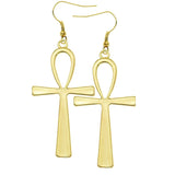 Vintage gold Egyptian queen hoop earrings for women, elegant jewelry by HSF Marketplace