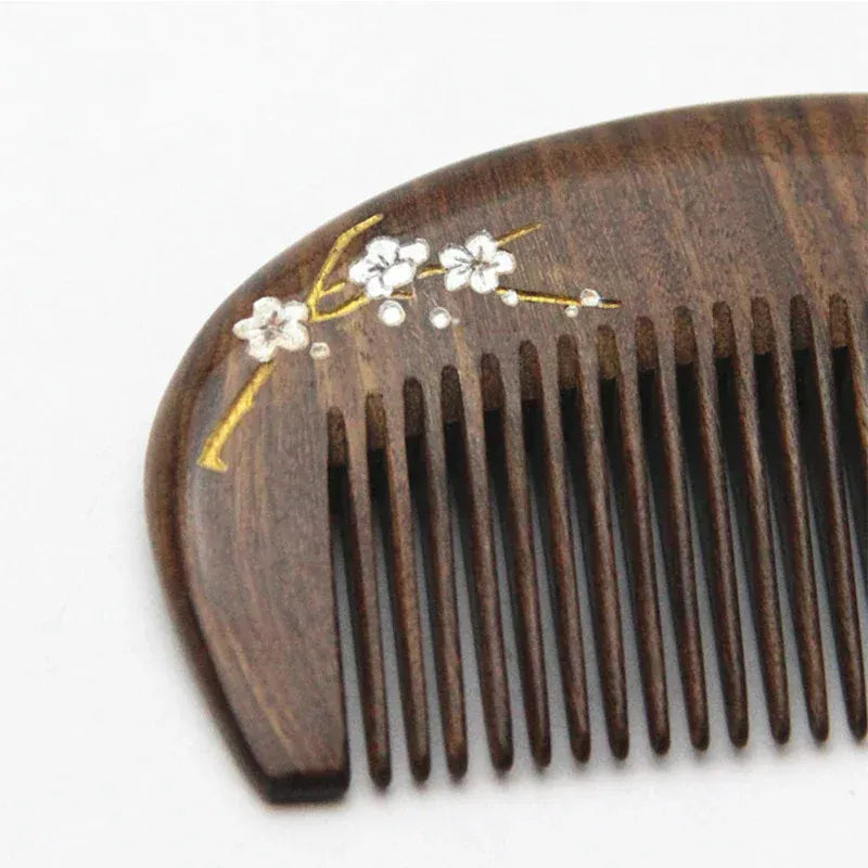 Small Portable Wooden Hair Comb Anti-static Head Massage Combs Pocket Styling Comb for Women Hair Brush Hair Styling Accessories