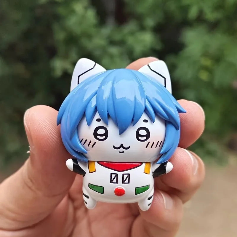 5cm Ayanami Rei Asuka anime action figures and Usagis Hachiwares desktop ornaments collectible plush toys