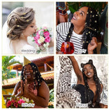 2-piece black human hair scrunchies bun makers for fluffy messy buns and ponytail updos by HSF Marketplace
